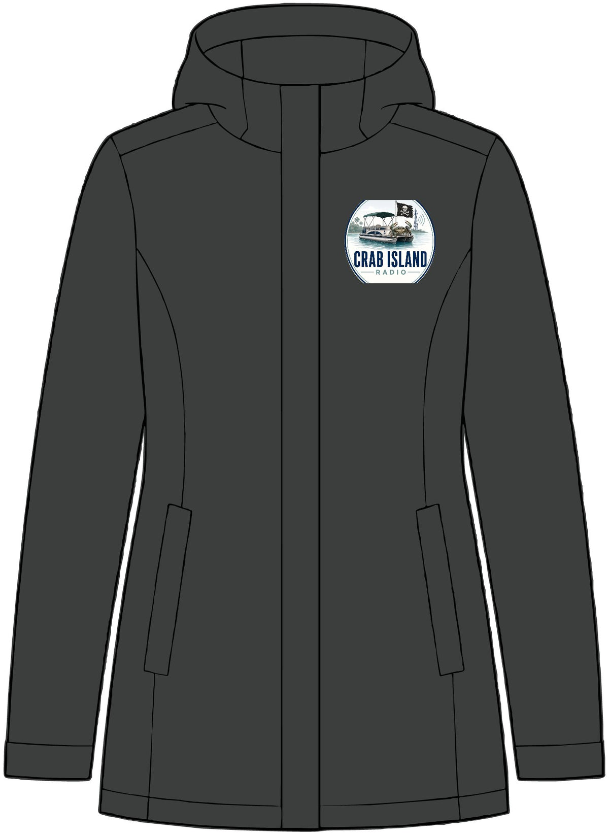 Women's C-FREE Rain Jacket – Crab Island Radio