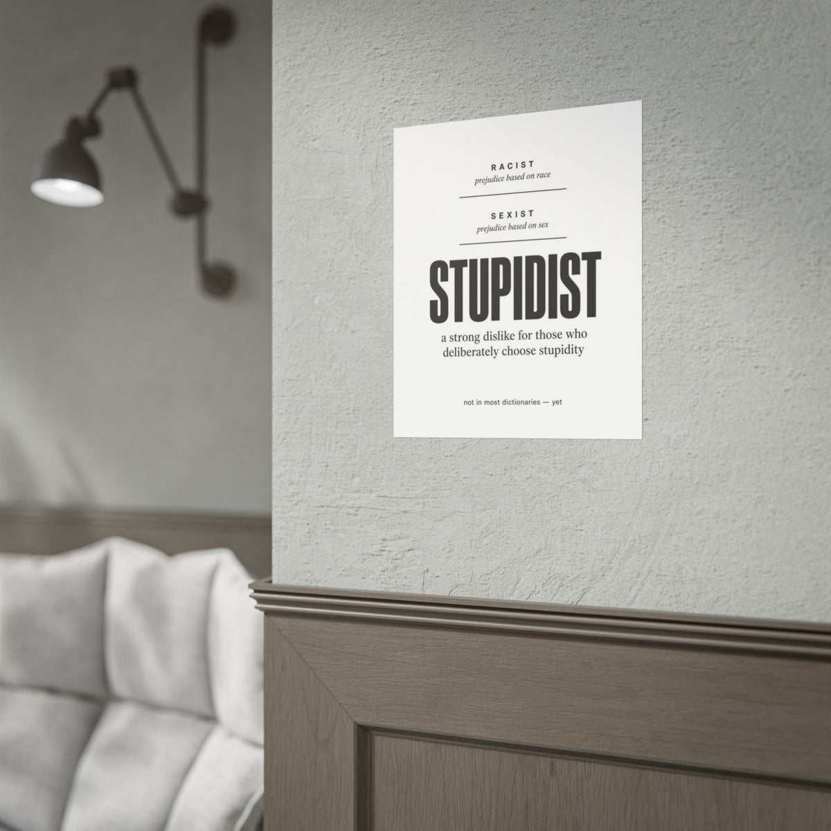 STUPIDIST Dictionary Definition Poster – Funny Wall Art Print