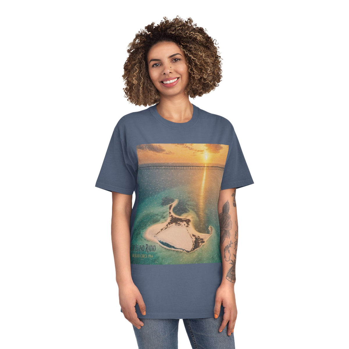 Unisex Faded Shirt – Island Sunset