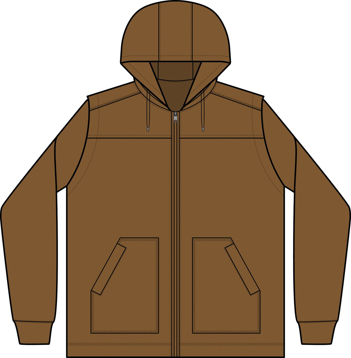 Duck Fleece Full-Zip Hooded Jacket – Crab Island Radio