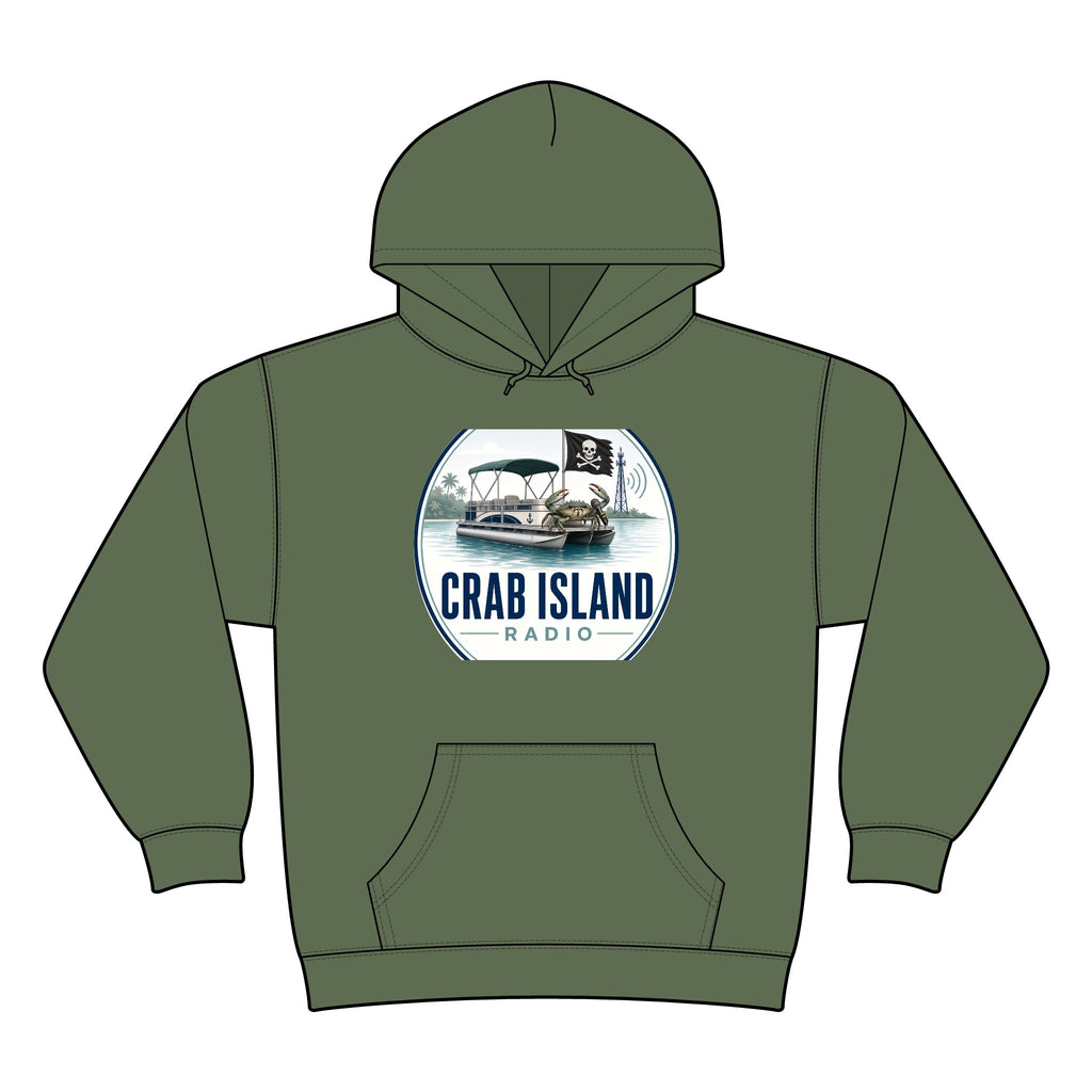 Stencil Camo Hood – Crab Island Radio