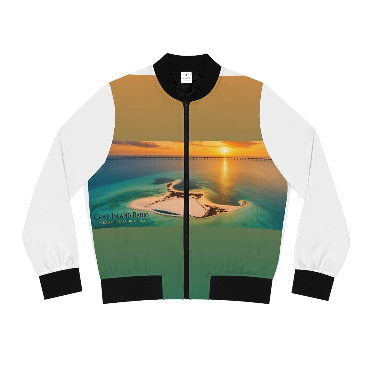 Women's Bomber Jacket (AOP) – Island Sunset