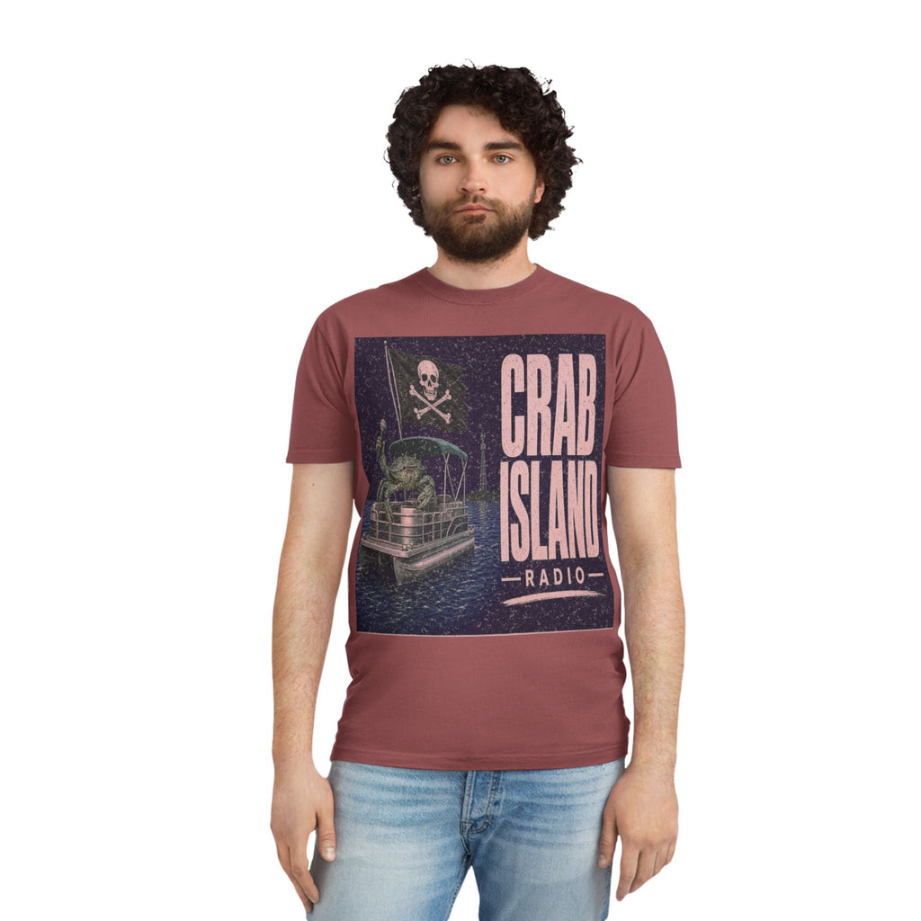 Unisex Faded Shirt – Pirate Crab – Girl Colors (Plum & Rose)