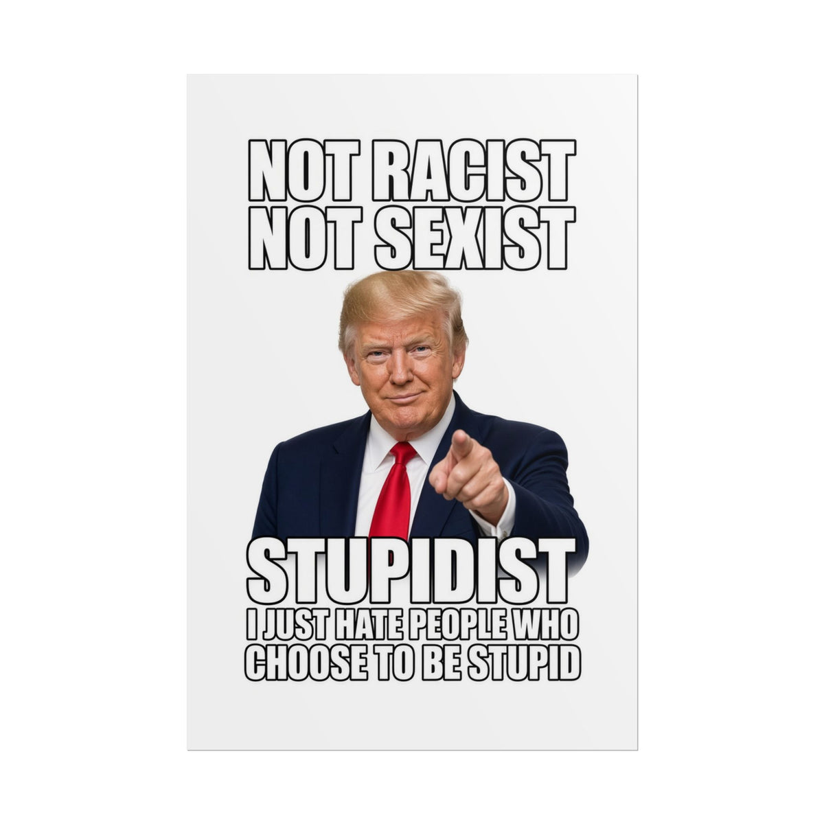 STUPIDIST Funny Meme Poster – Political Humor Wall Art
