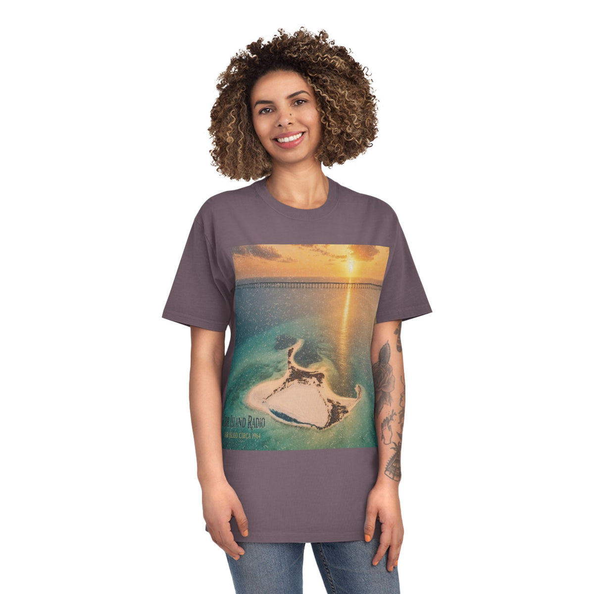 Unisex Faded Shirt – Island Sunset
