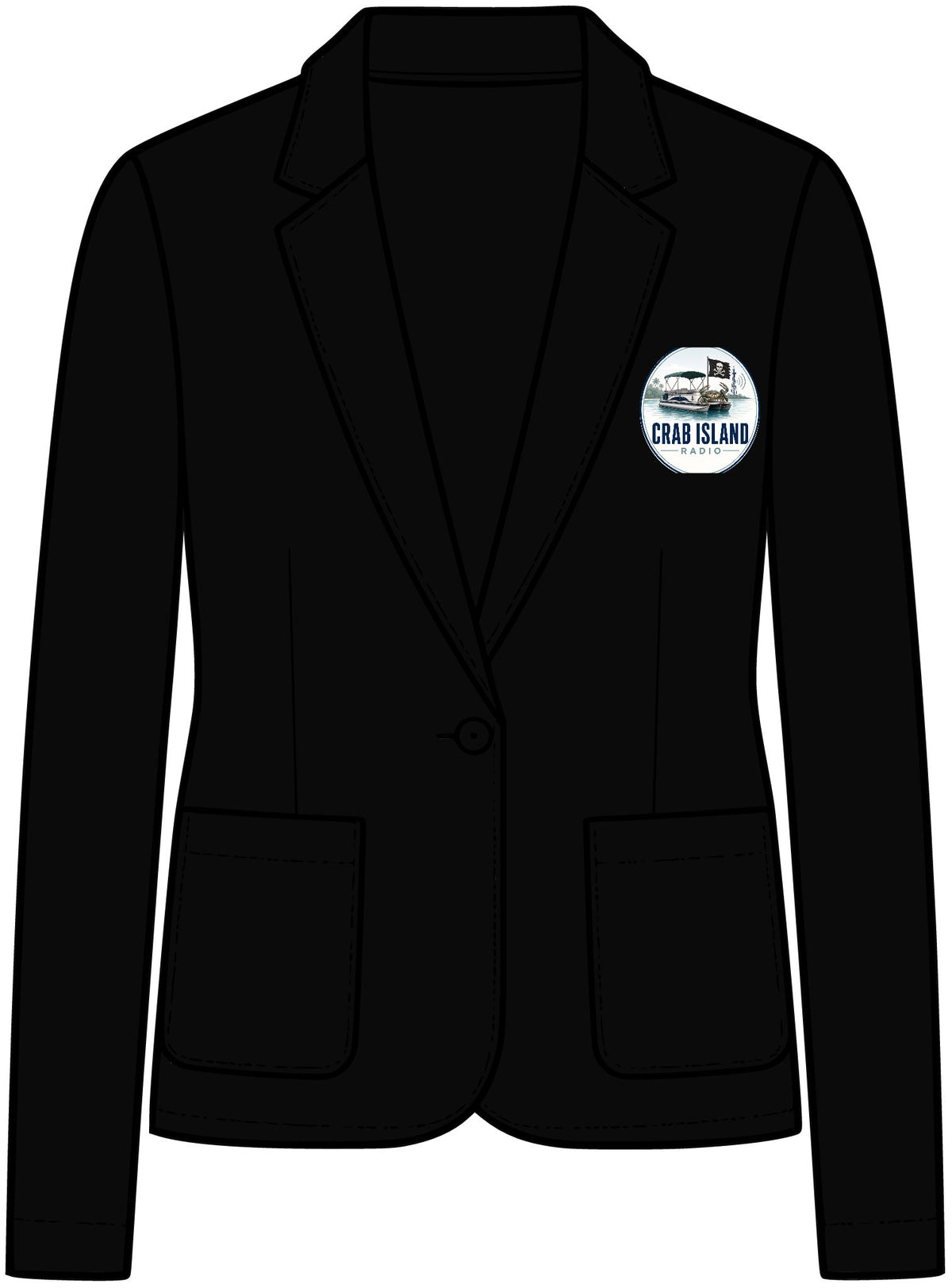 Women's Relaxed Knit Blazer – Crab Island Radio