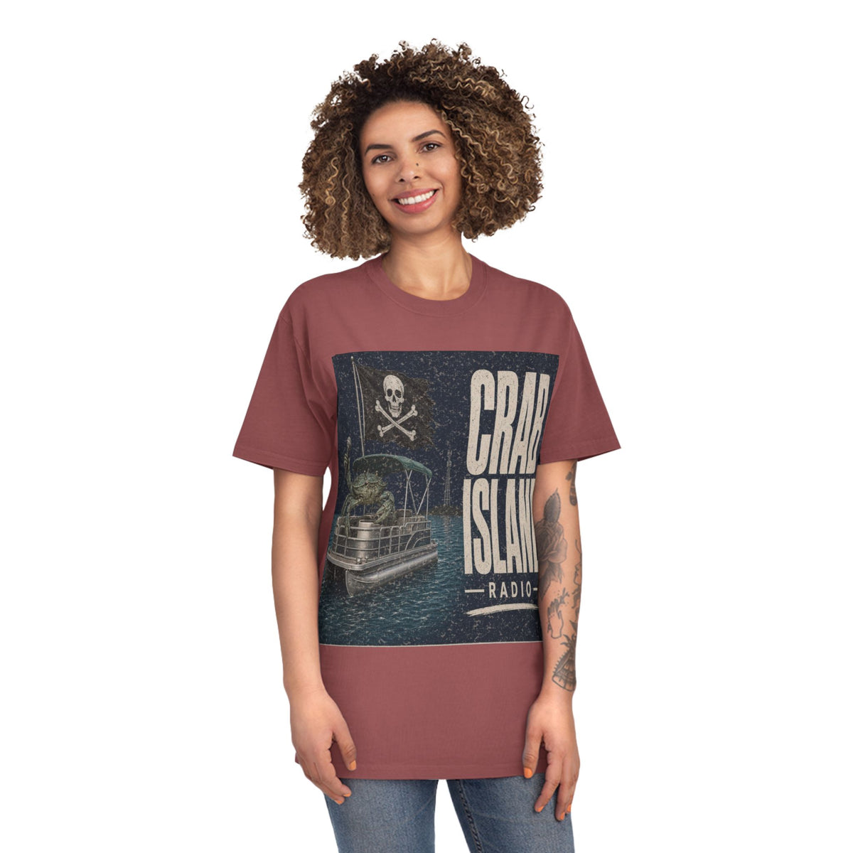 Unisex Faded Shirt – Pirate Crab