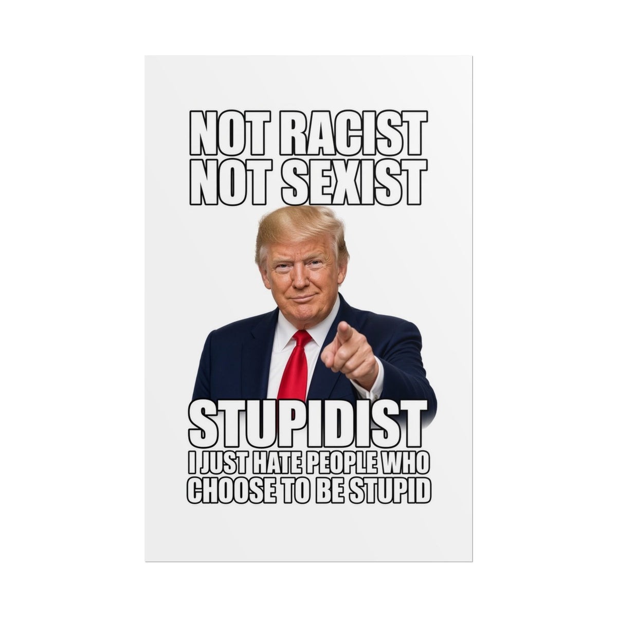 STUPIDIST Funny Meme Poster – Political Humor Wall Art