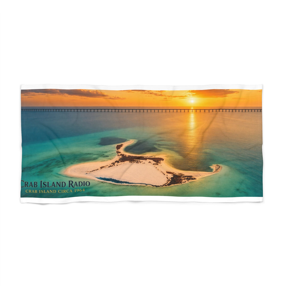 Crab Island Radio Island Sunset Beach Towel