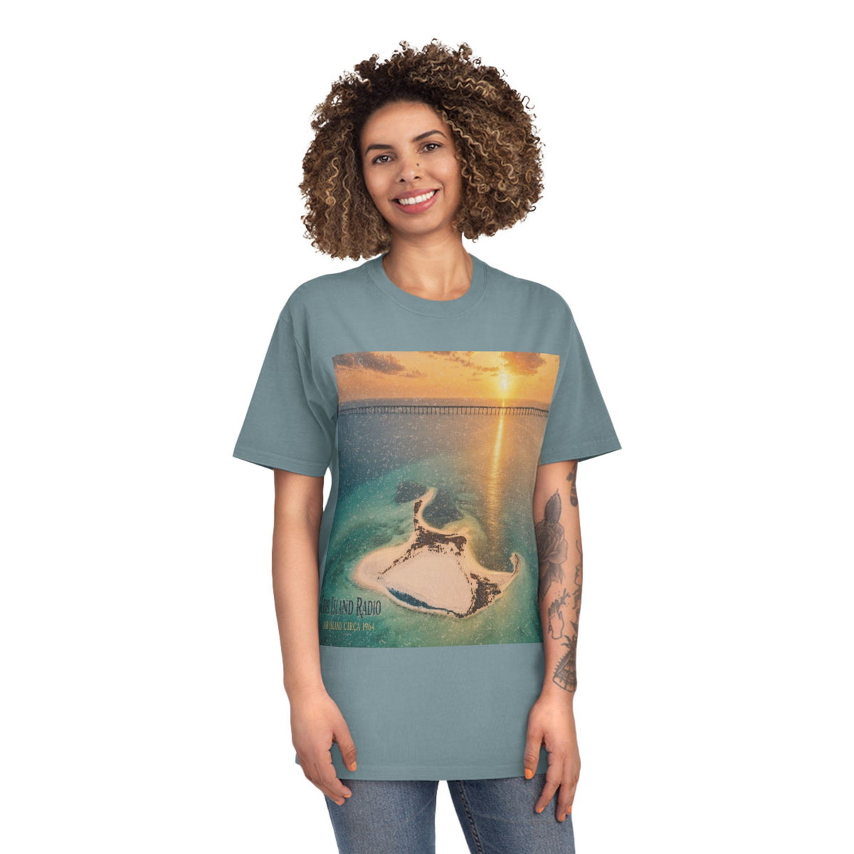 Unisex Faded Shirt – Island Sunset