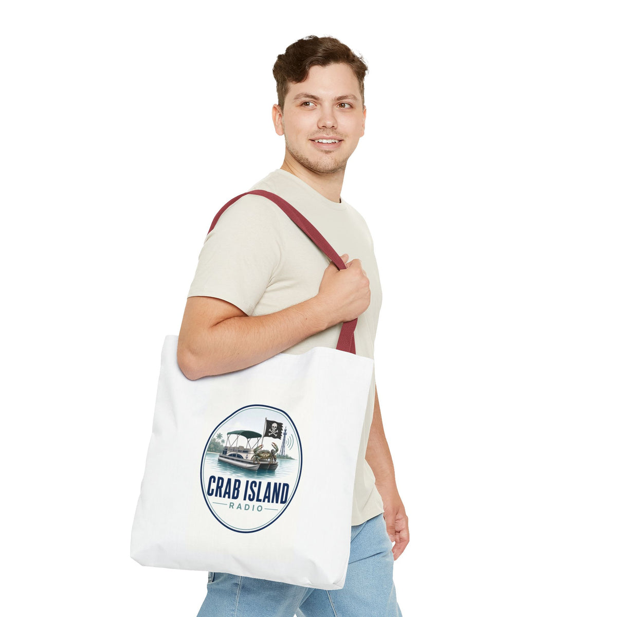 Tote Bag (AOP) – Crab Island Radio