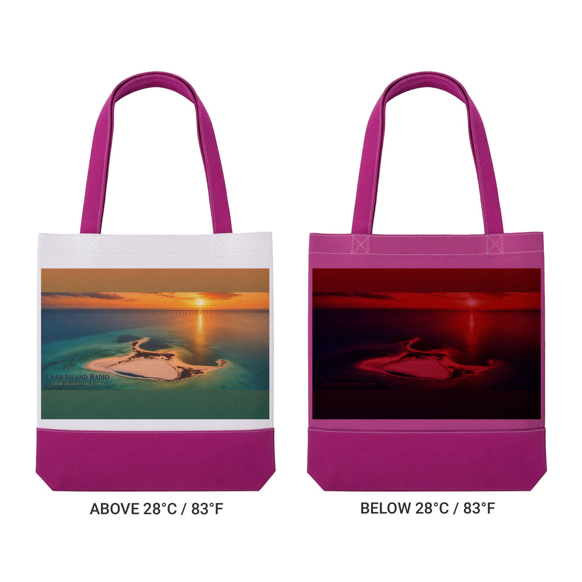 Thermochromic Tote Bag (AOP) – Island Sunset