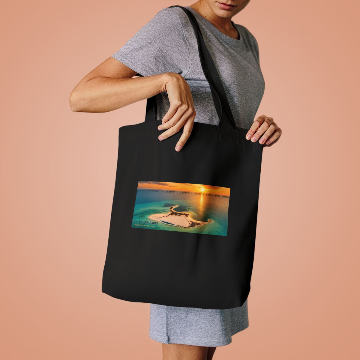Crab Island Radio Island Sunset Tote