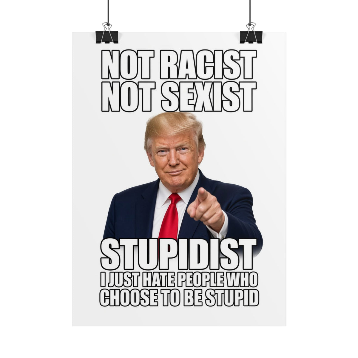STUPIDIST Funny Meme Poster – Political Humor Wall Art