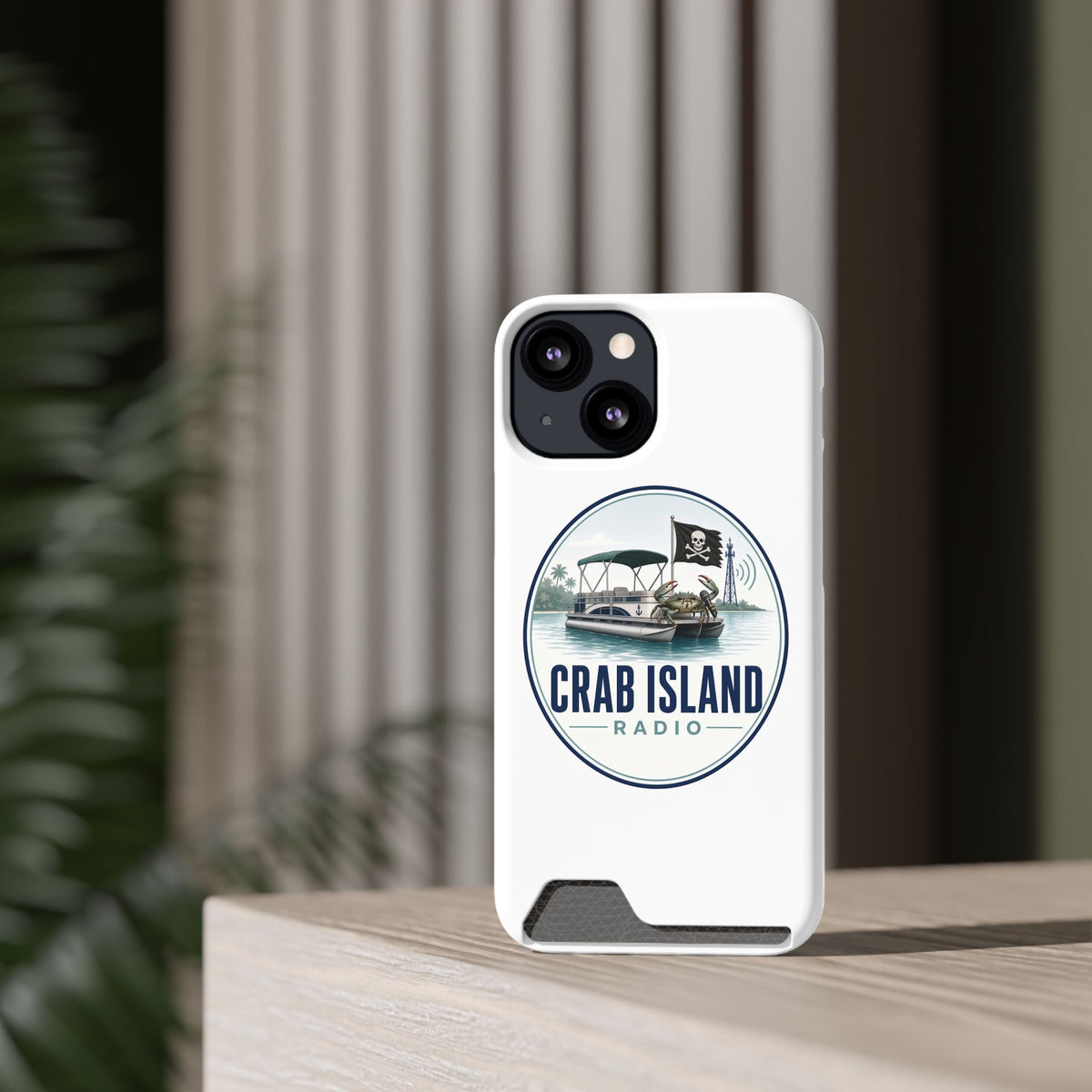Phone Case With Card Holder – Crab Island Radio