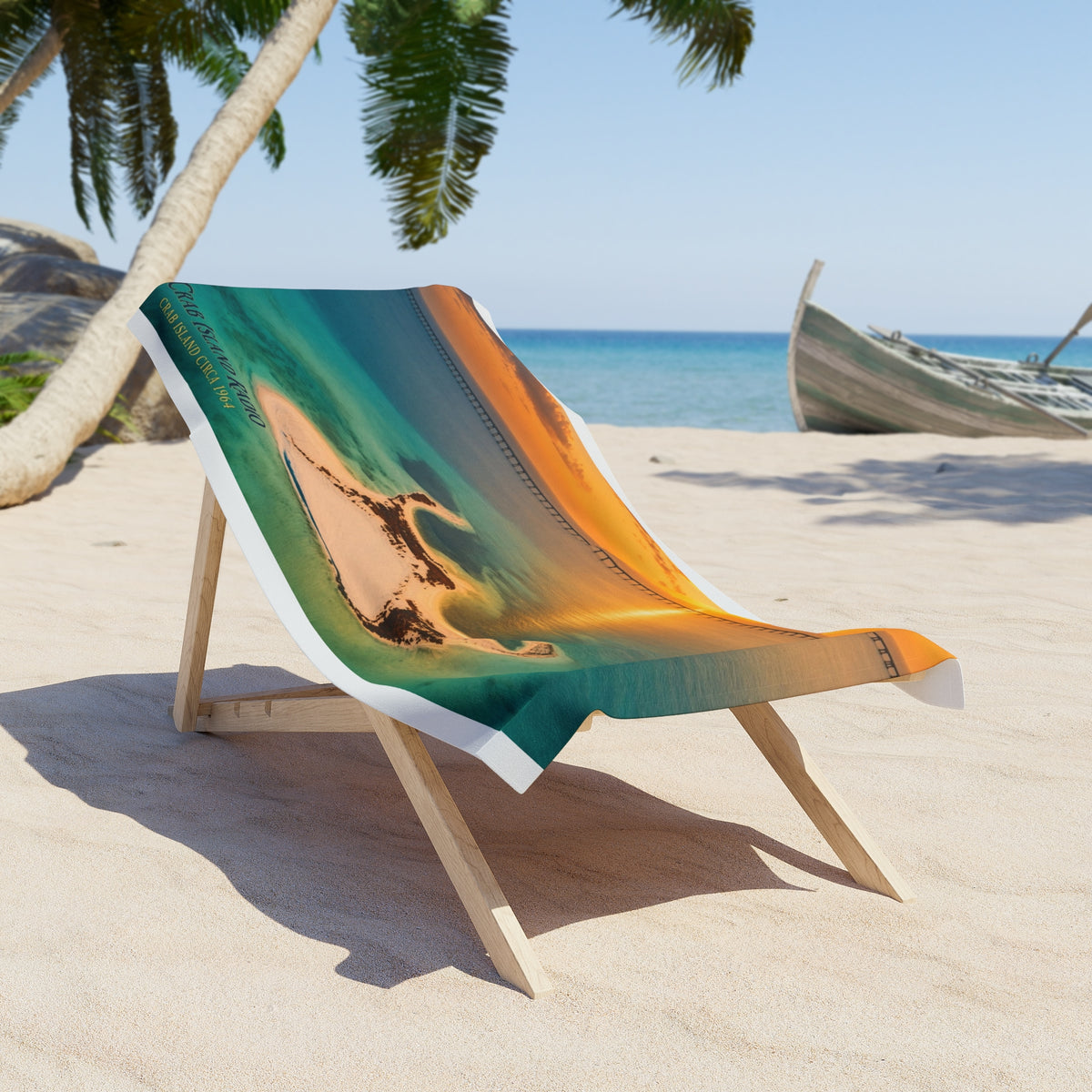 Crab Island Radio Island Sunset Beach Towel