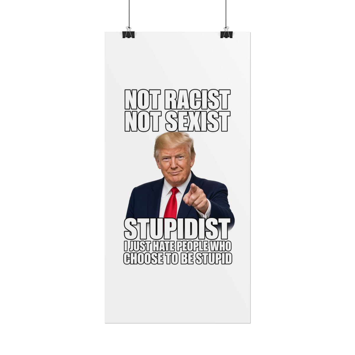 STUPIDIST Funny Meme Poster – Political Humor Wall Art