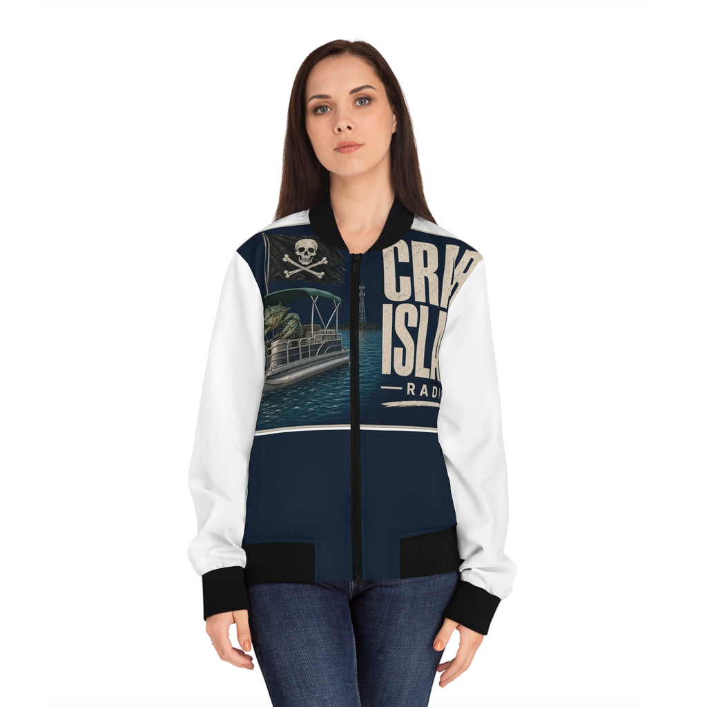 Women's Bomber Jacket (AOP) – Pirate Crab