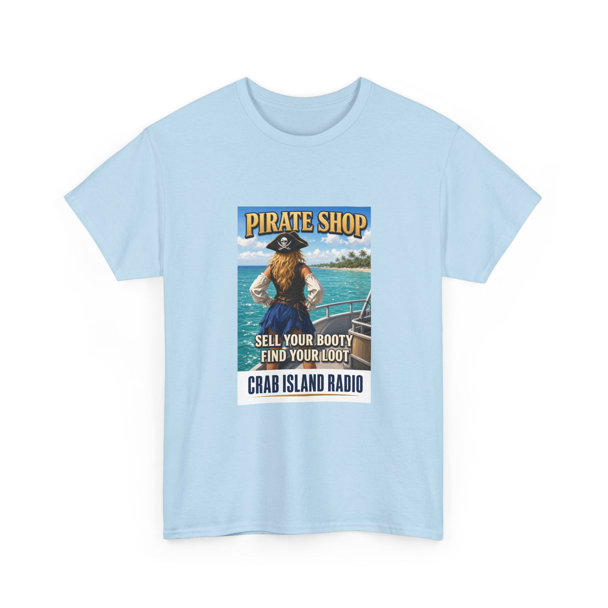 Crab Island Radio Pirate Shop Boat Tee