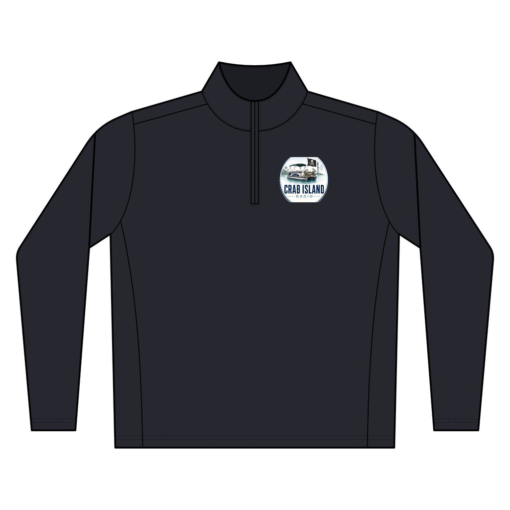 Women's Pinpoint Mesh 1/2-Zip – Crab Island Radio