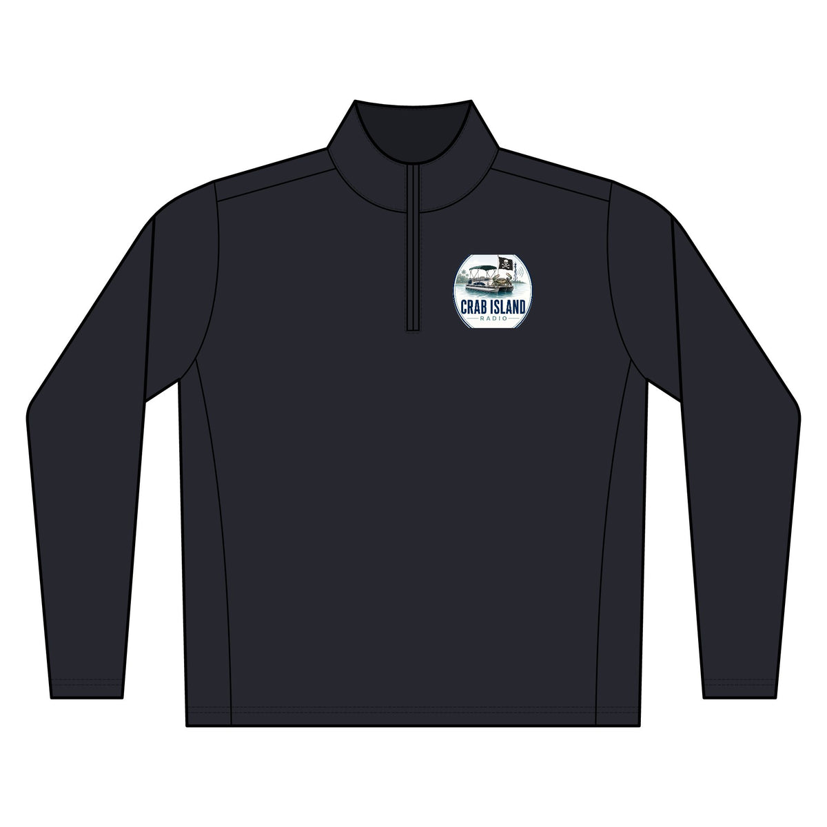Women's Pinpoint Mesh 1/2-Zip – Crab Island Radio
