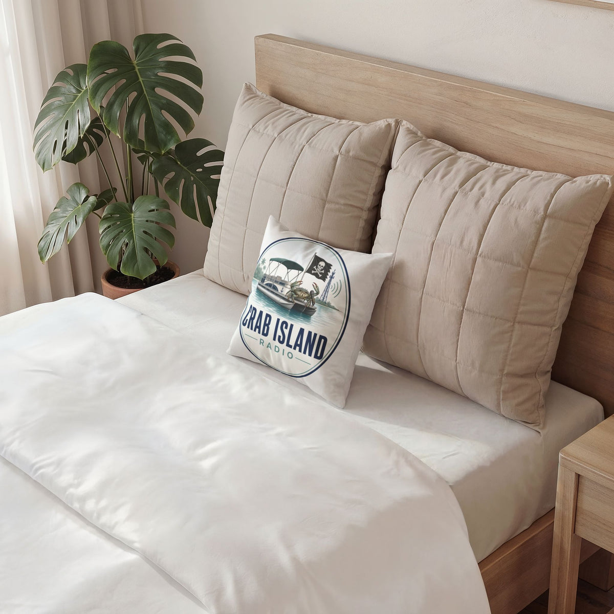 Poly Velvet Pillow – Crab Island Radio