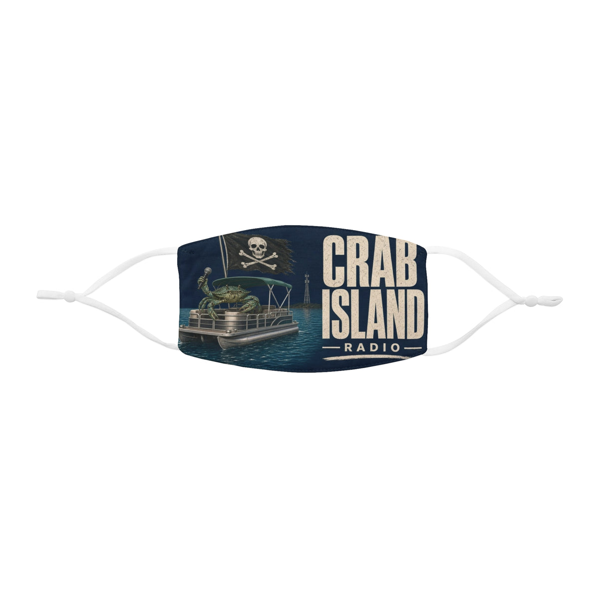 Snug-Fit Polyester Face Mask – Pirate Crab