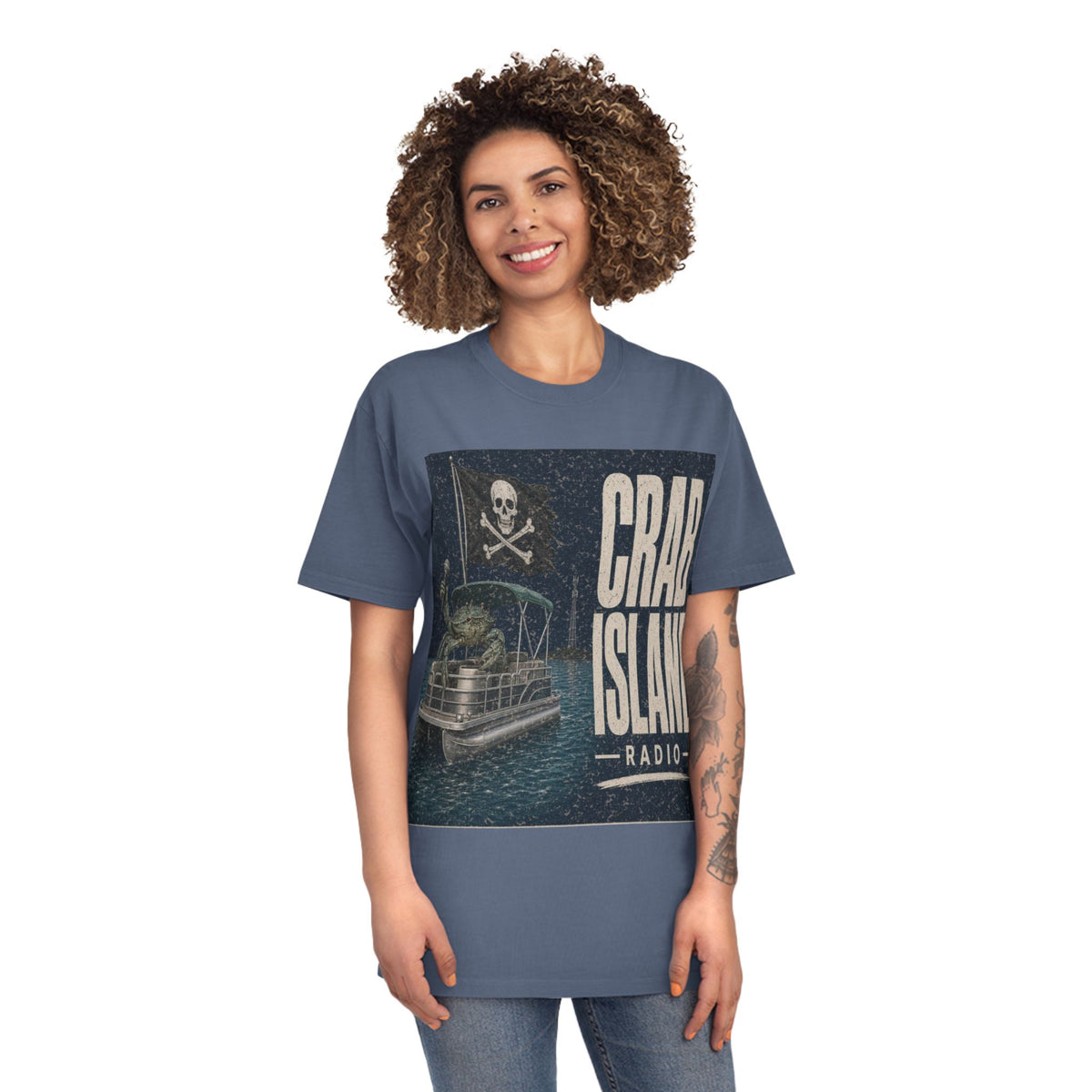 Unisex Faded Shirt – Pirate Crab