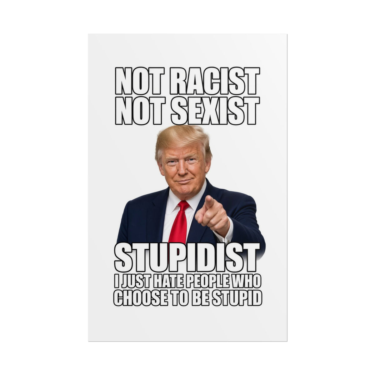 STUPIDIST Funny Meme Poster – Political Humor Wall Art