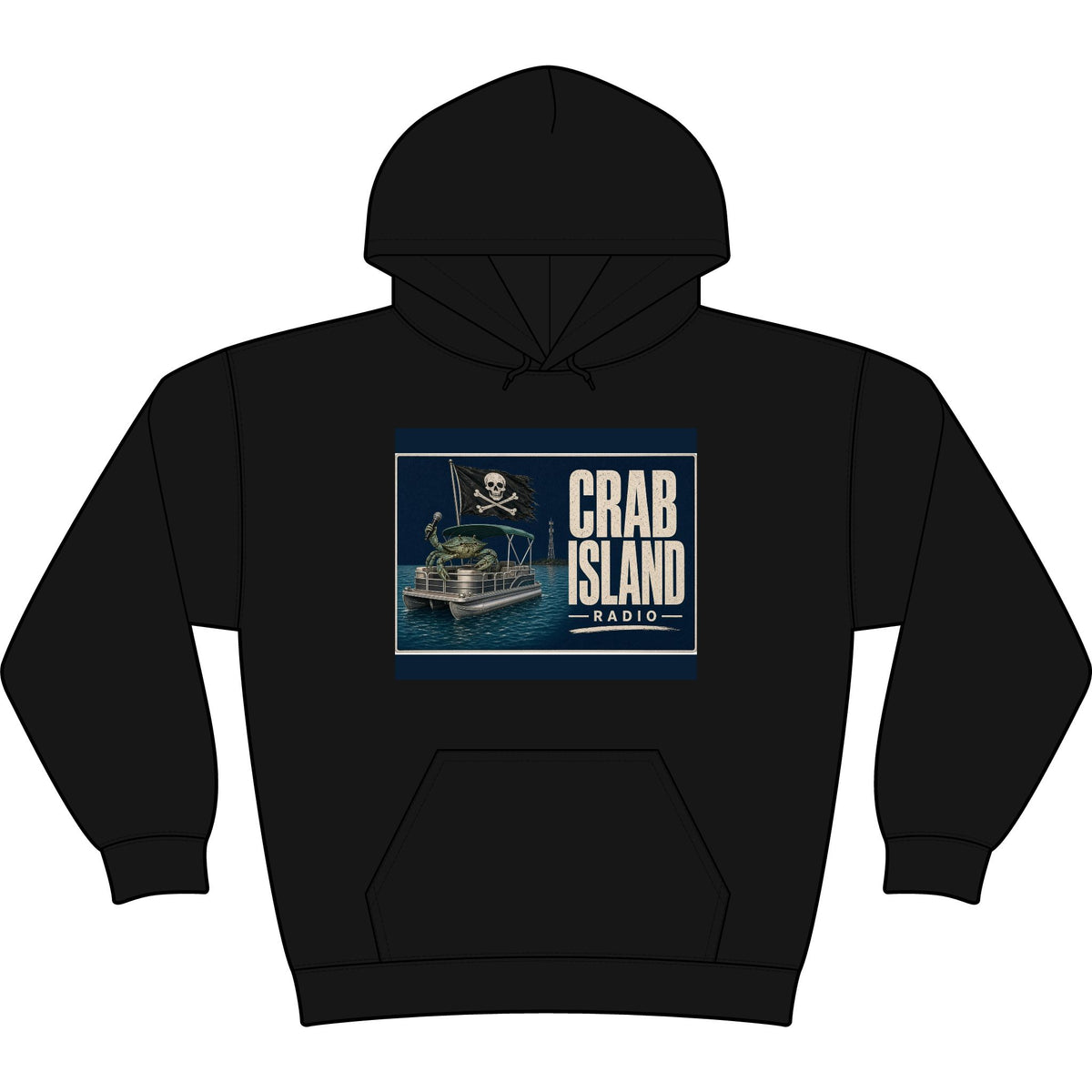 PosiCharge Tri-Blend Wicking Fleece Hooded Pullover – Pirate Crab