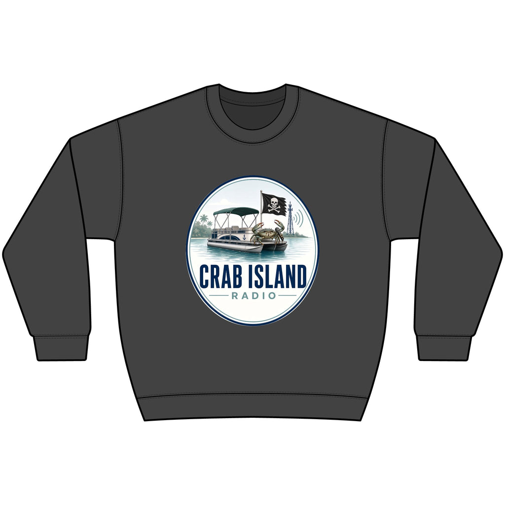 Women's Relax Faded Crew – Crab Island Radio