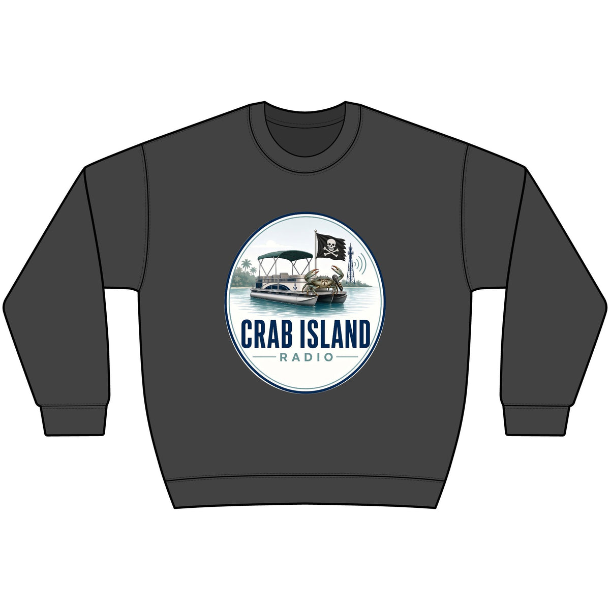 Women's Relax Faded Crew – Crab Island Radio