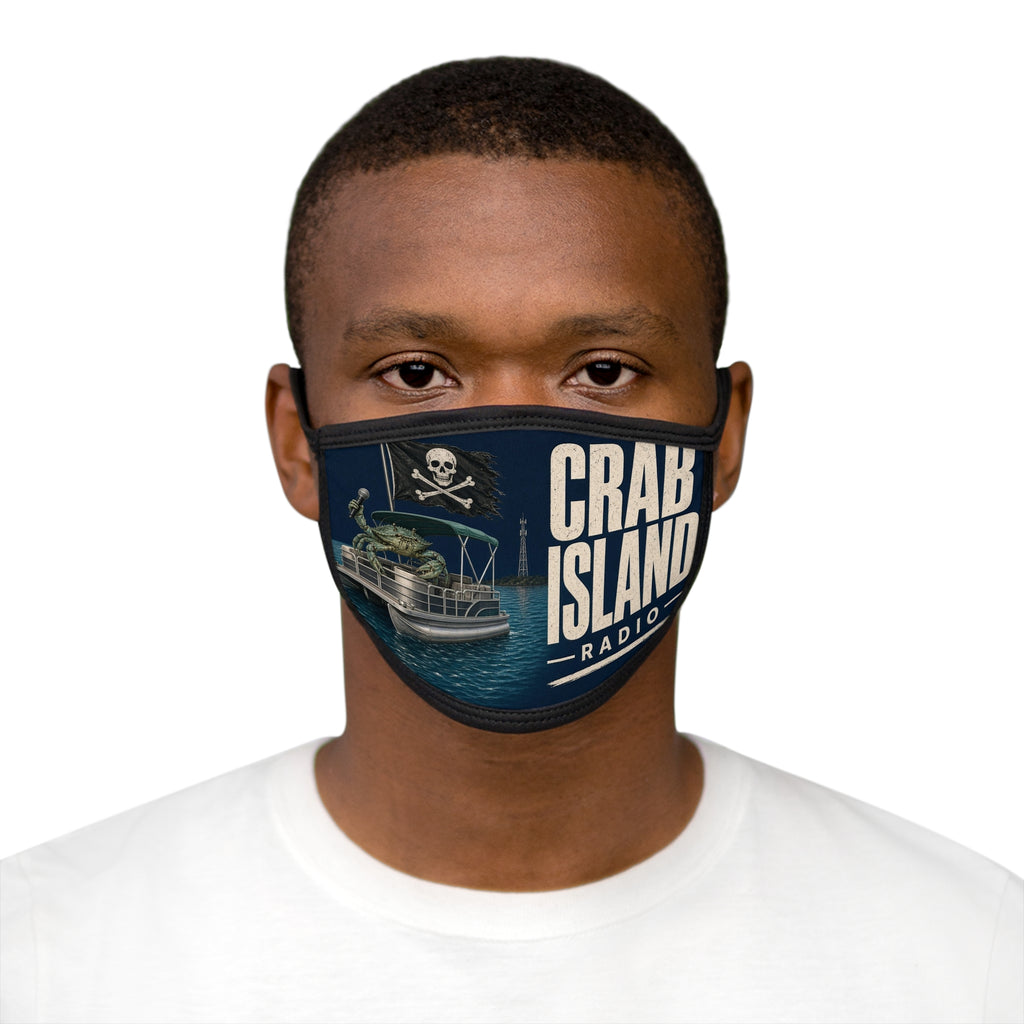 Mixed-Fabric Face Mask – Pirate Crab