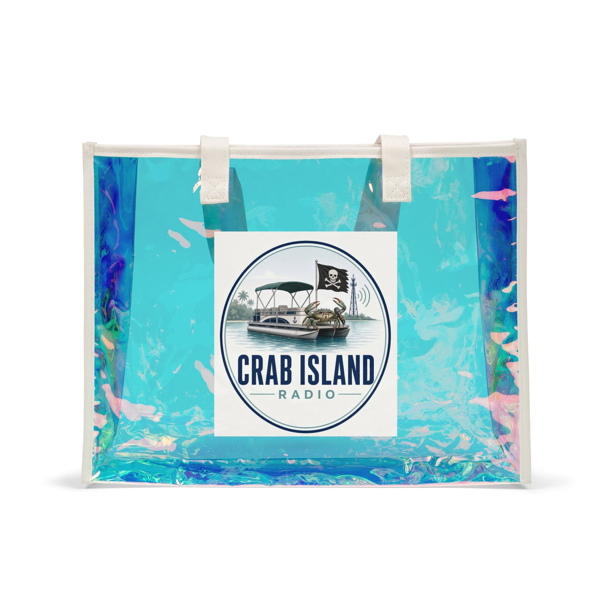 Beach Holographic Tote Bag – Crab Island Radio
