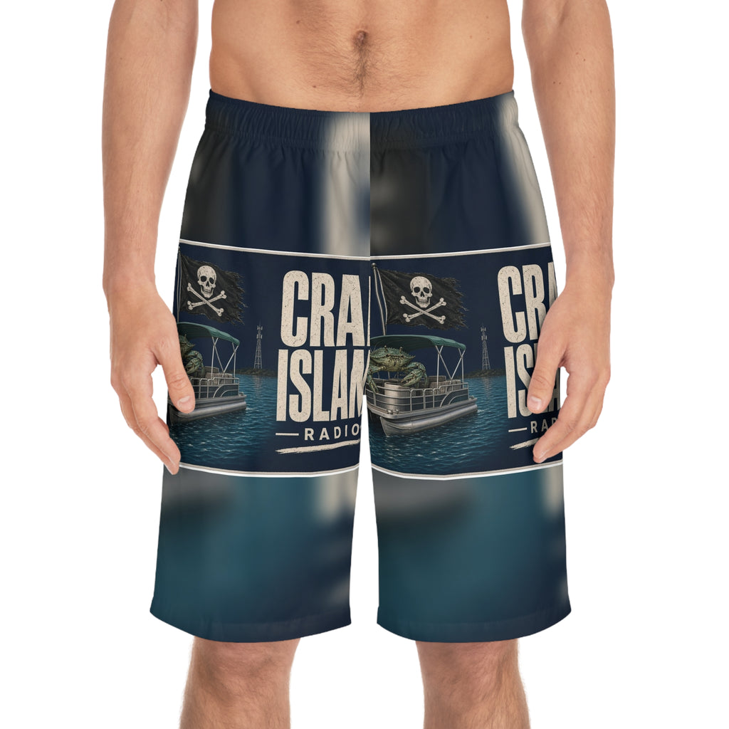 Crab Island Radio Pirate Crab Board Shorts