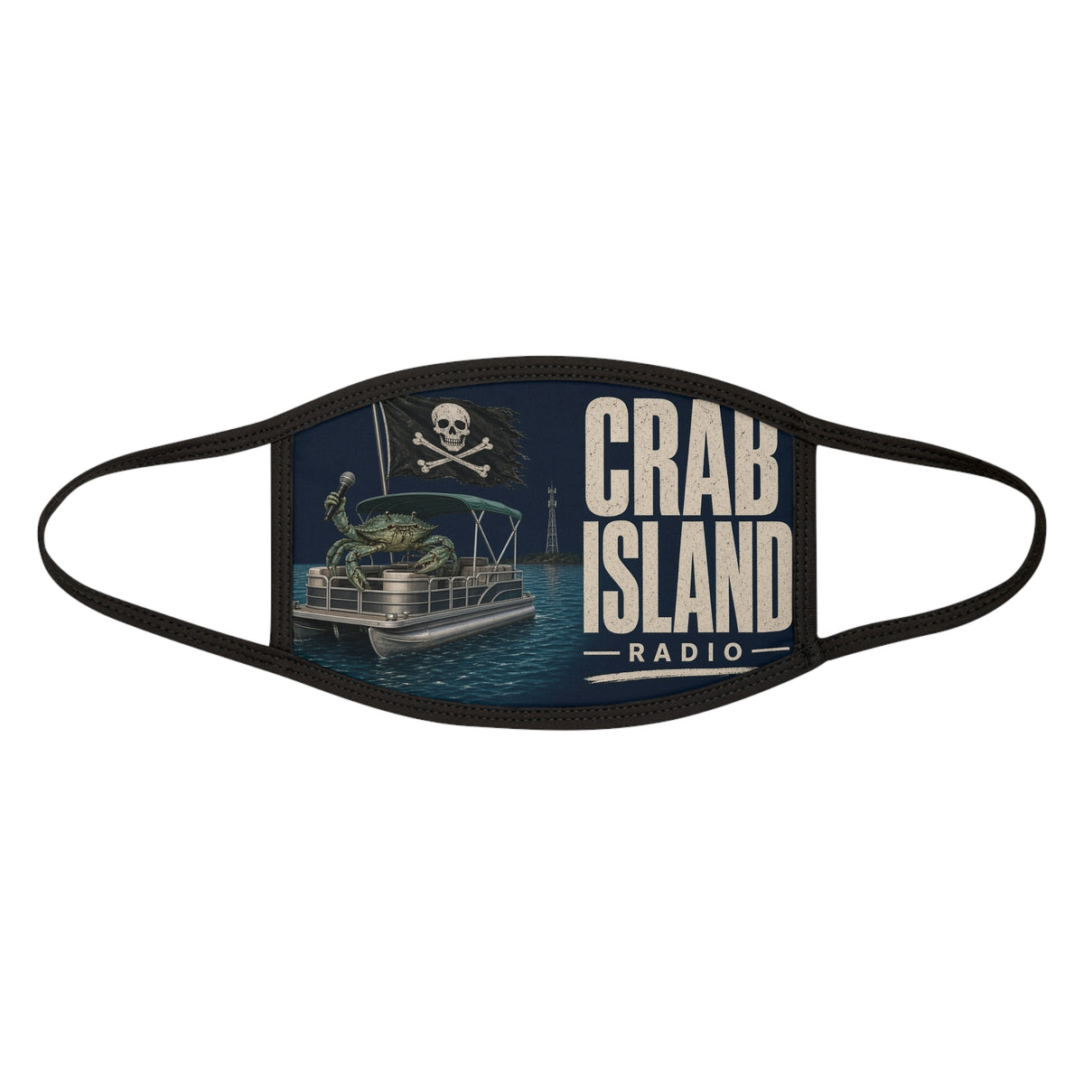 Mixed-Fabric Face Mask – Pirate Crab