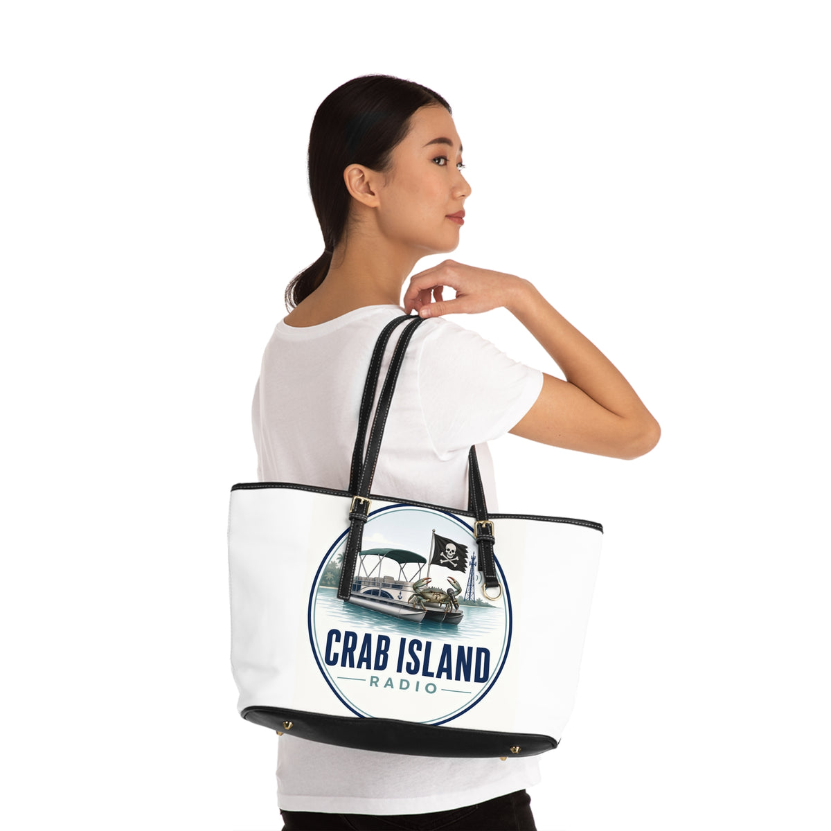 PU Leather Shoulder Bag – Crab Island Radio