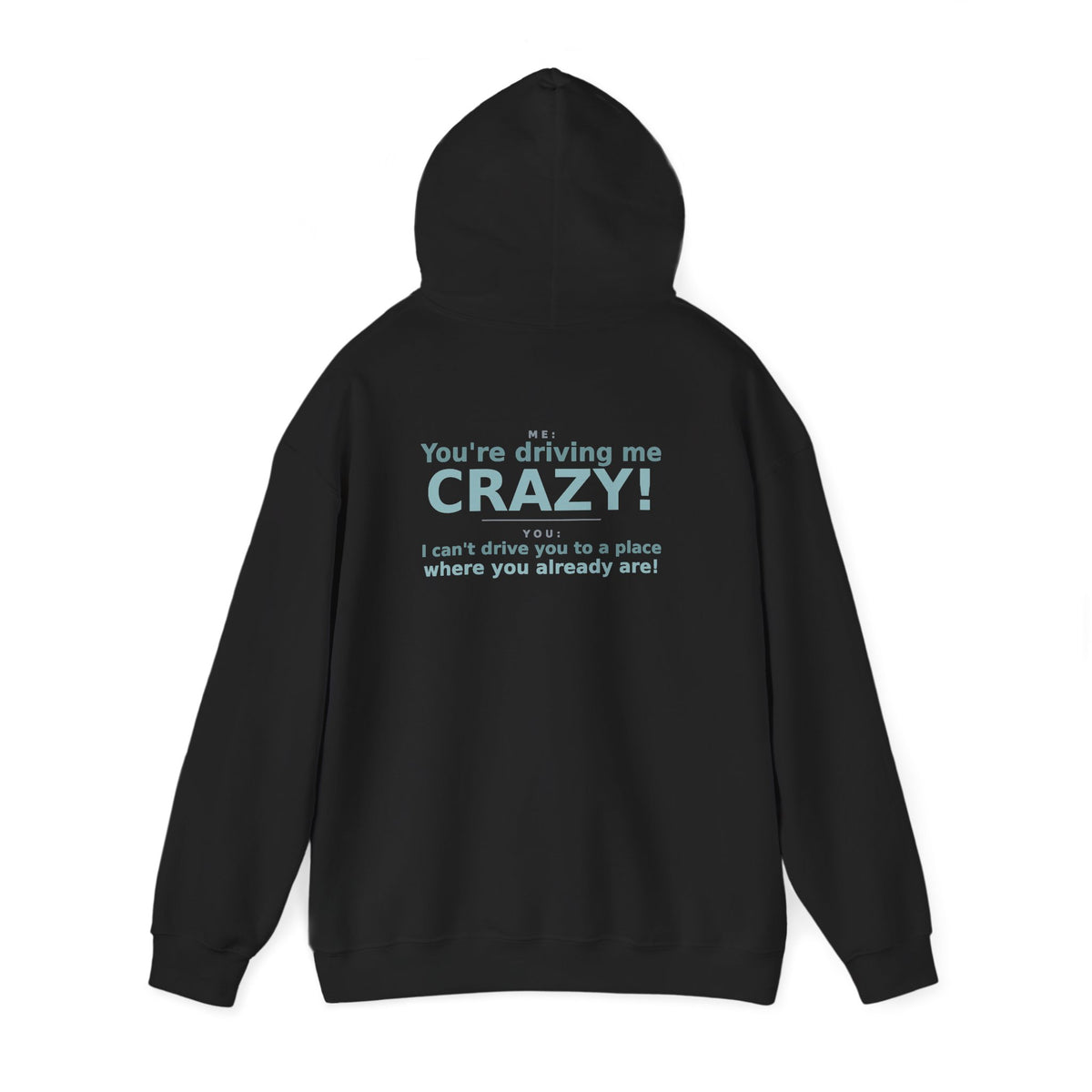 You're Driving Me Crazy Funny Hoodie - Couples Banter Hoodie (Colors A-L)