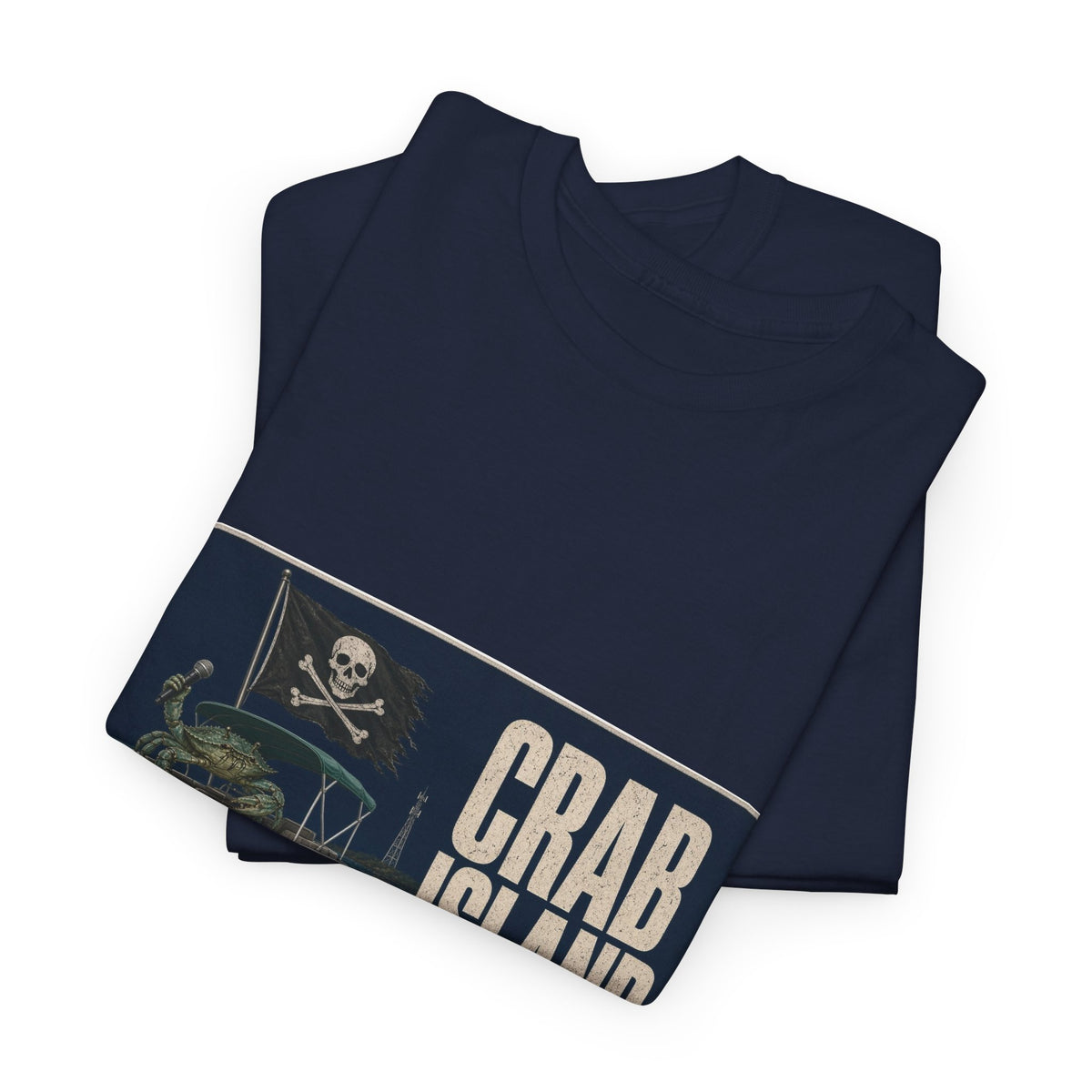 Crab Island Radio Pirate Crab T-Shirt – Destin Florida Pontoon Tee