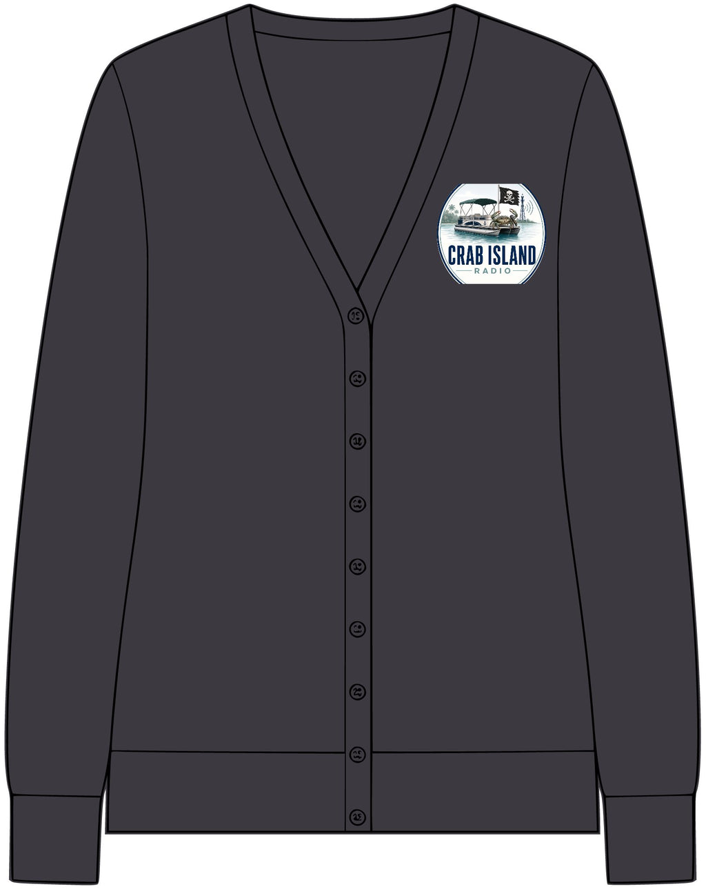 Women's Concept Cardigan – Crab Island Radio