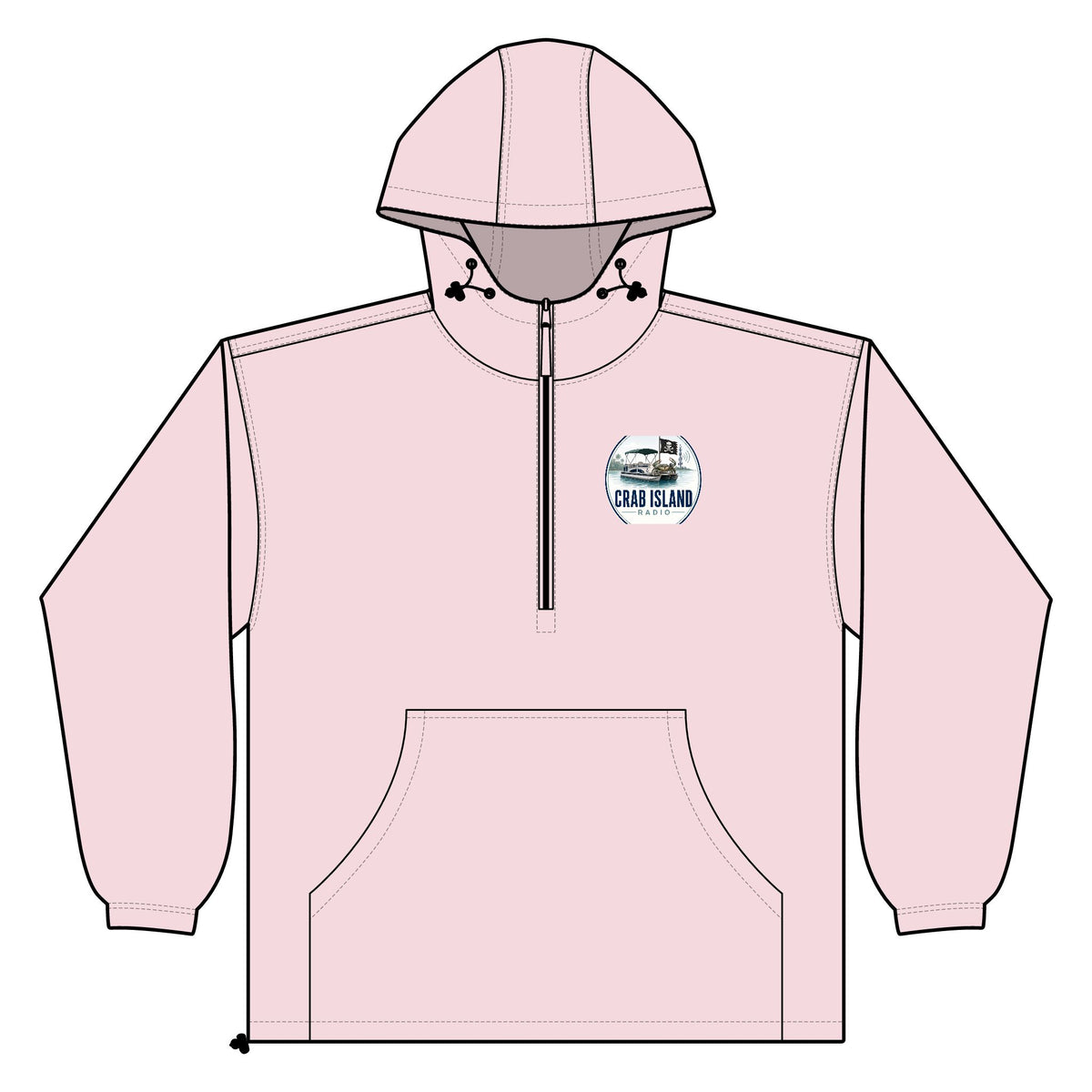 Unisex Lightweight Quarter-Zip Windbreaker Pullover Jacket – Crab Island Radio
