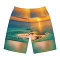 Crab Island Radio Island Sunset Wrap Board Shorts
