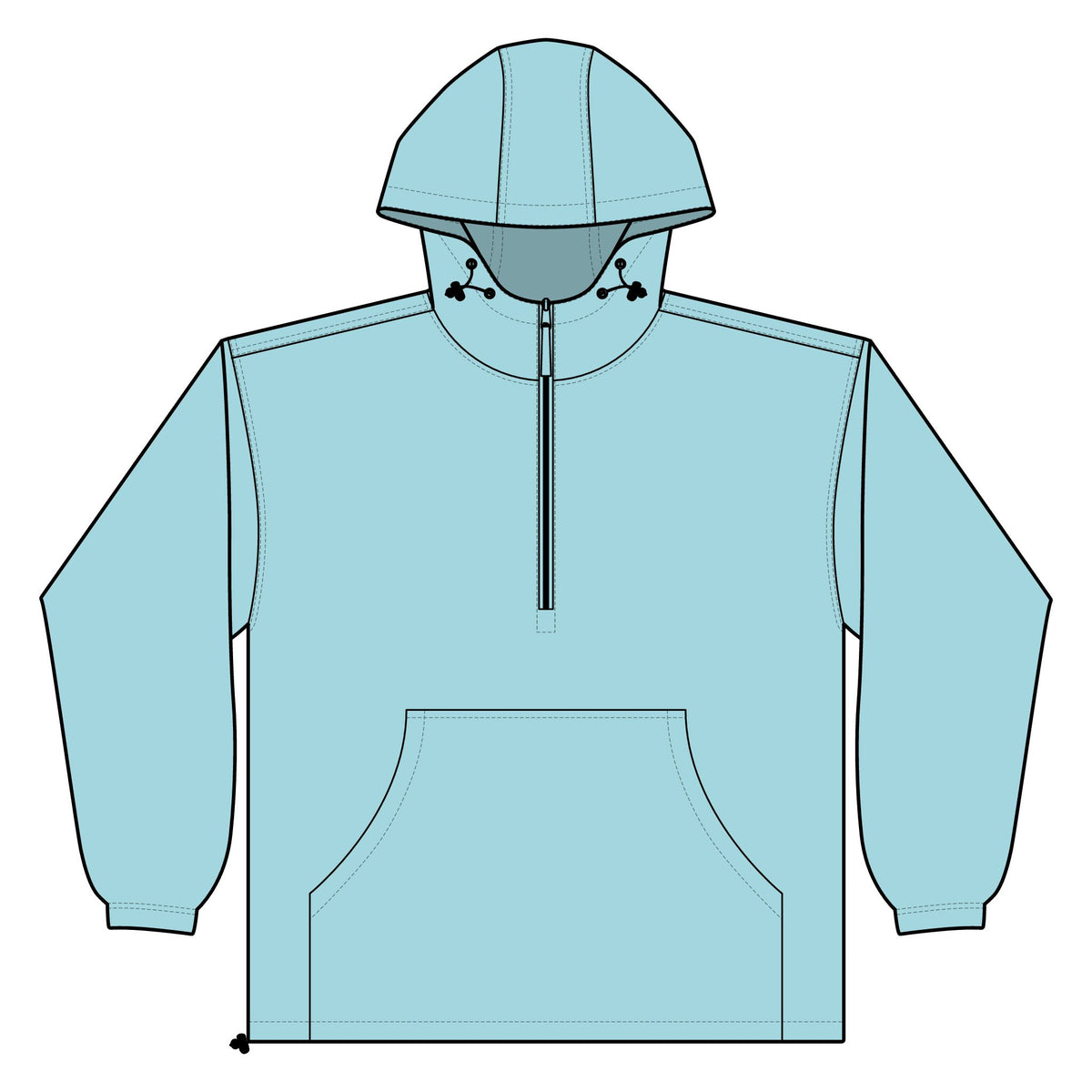 Unisex Lightweight Quarter-Zip Windbreaker Pullover Jacket – Crab Island Radio