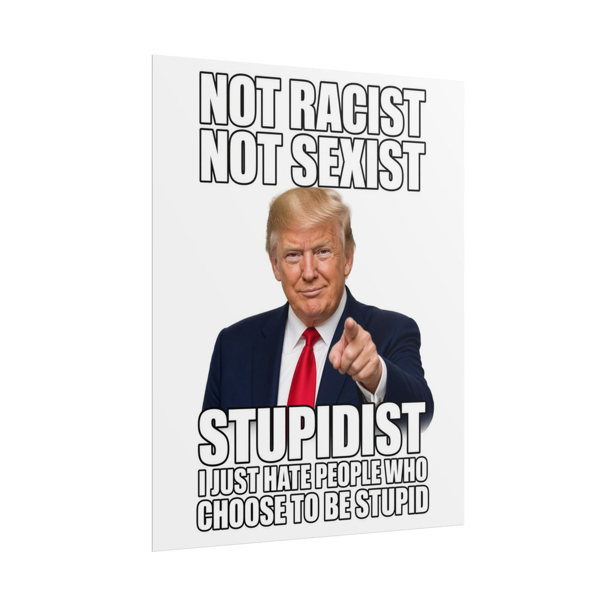 STUPIDIST Funny Meme Poster – Political Humor Wall Art