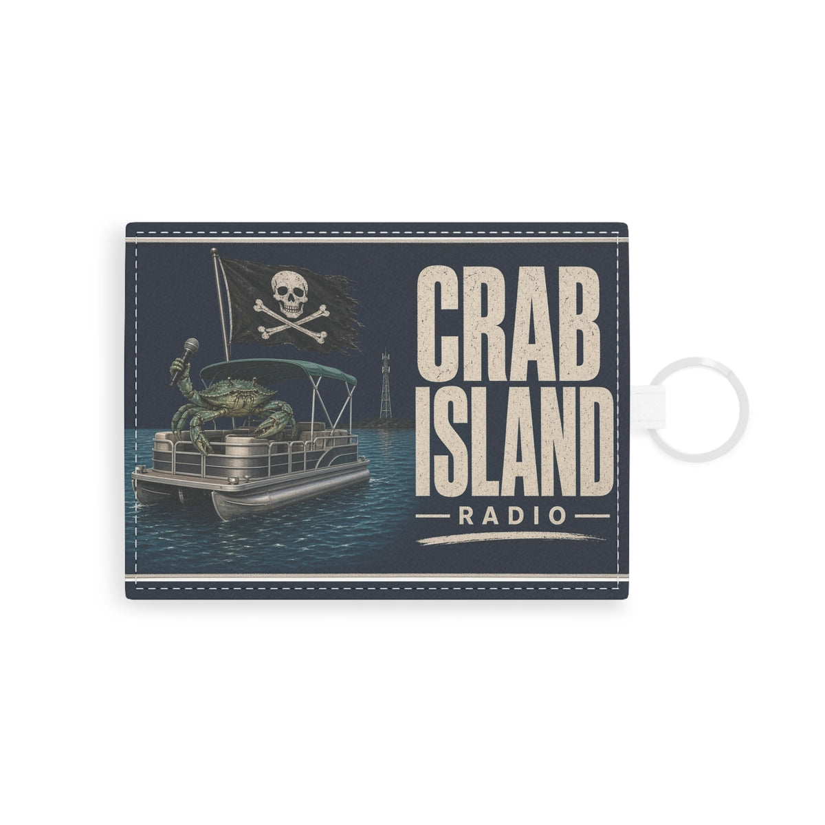 Saffiano Leather Card Holder – Pirate Crab