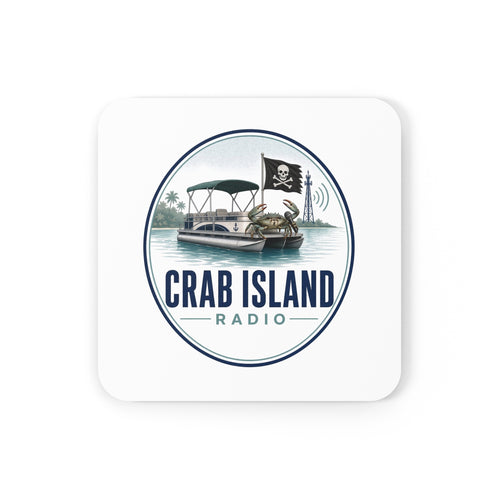 Cork Back Coaster – Crab Island Radio