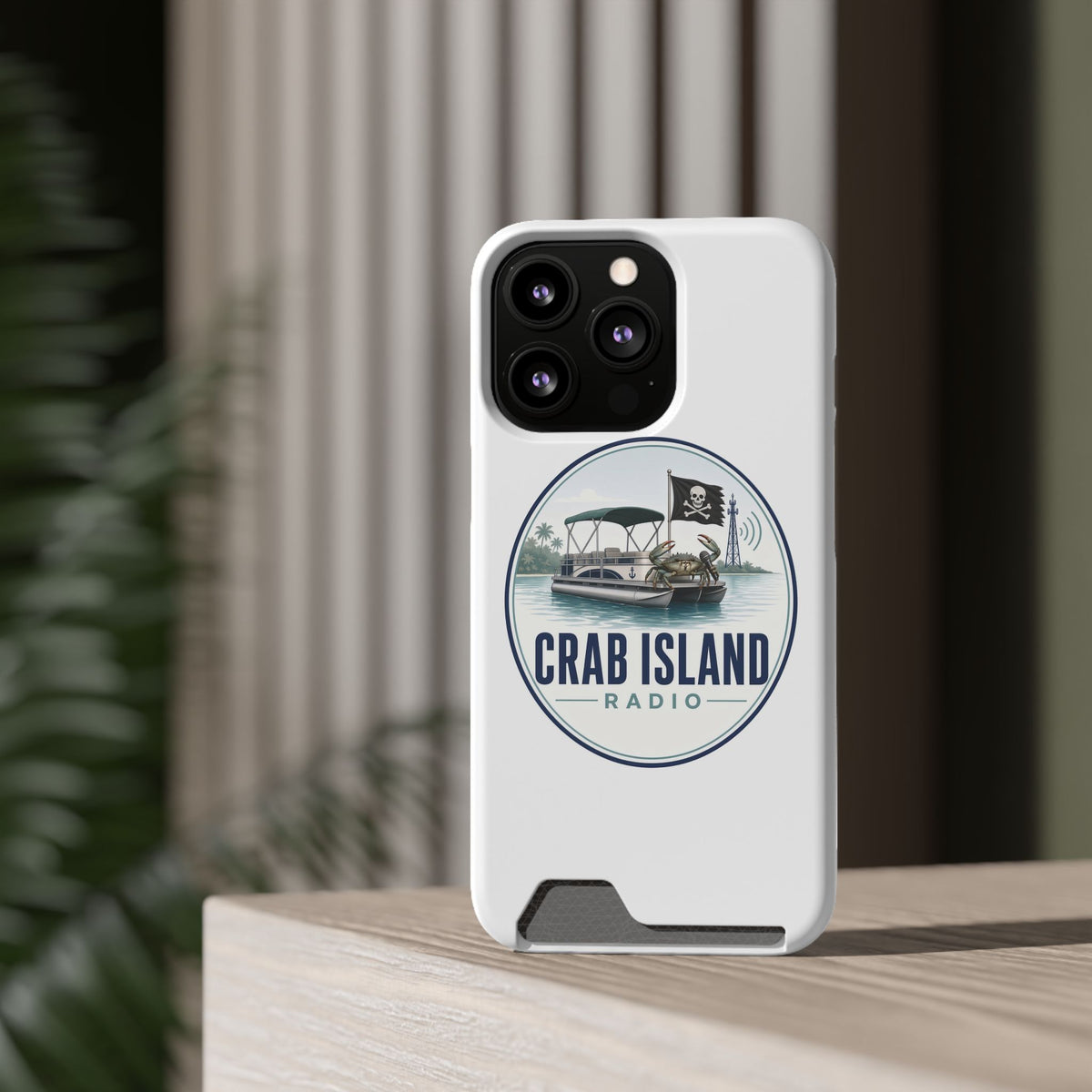 Phone Case With Card Holder – Crab Island Radio