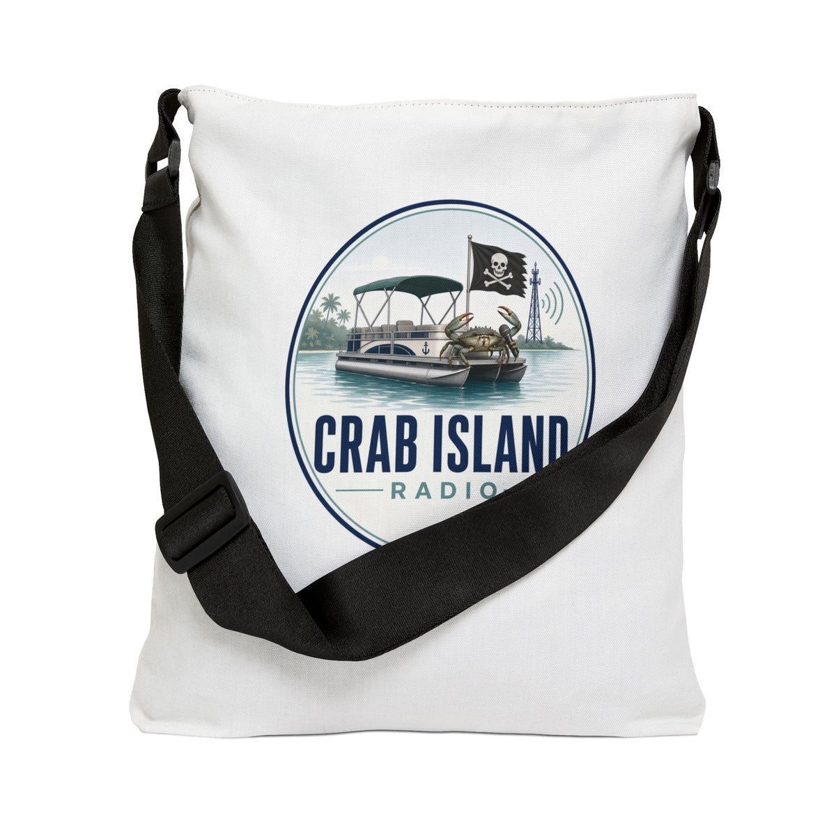 Adjustable Tote Bag (AOP) – Crab Island Radio