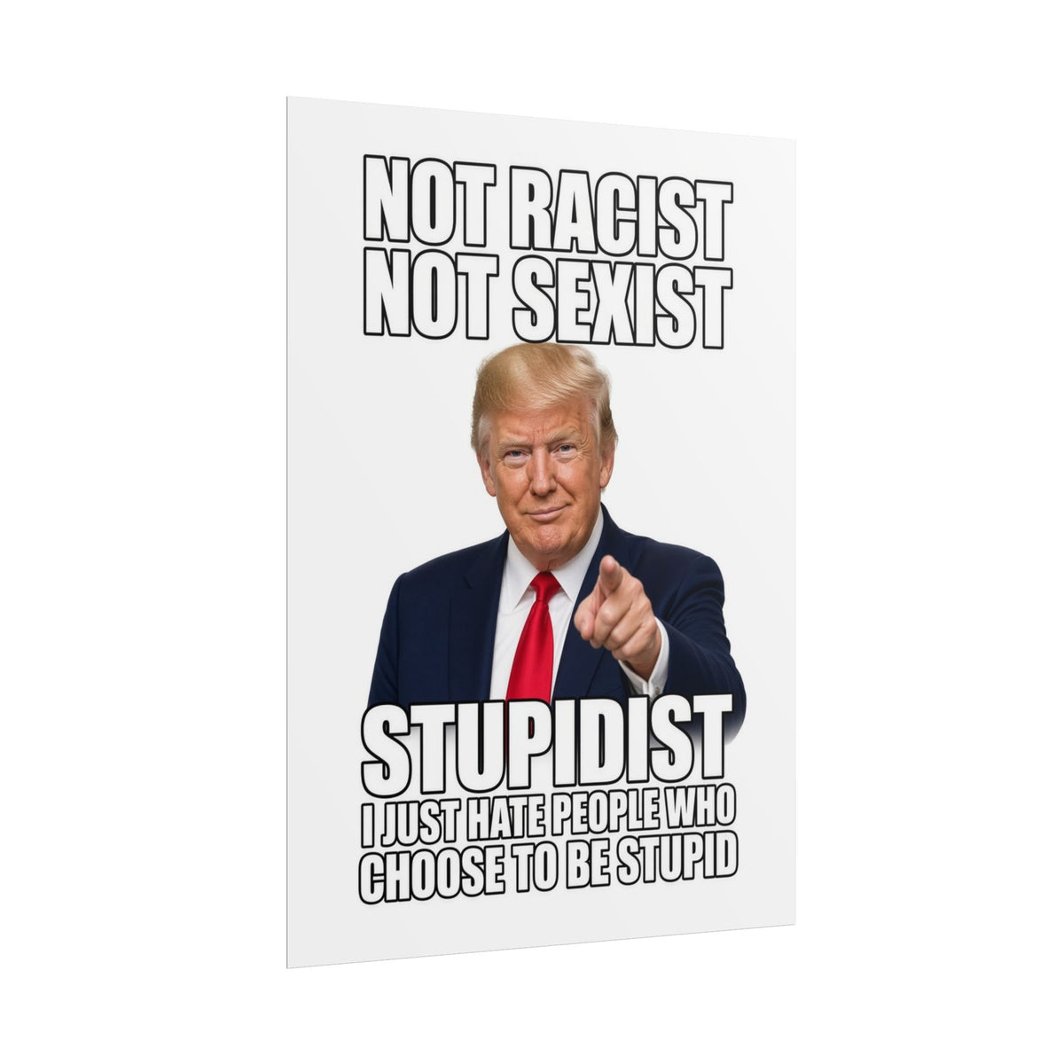 STUPIDIST Funny Meme Poster – Political Humor Wall Art