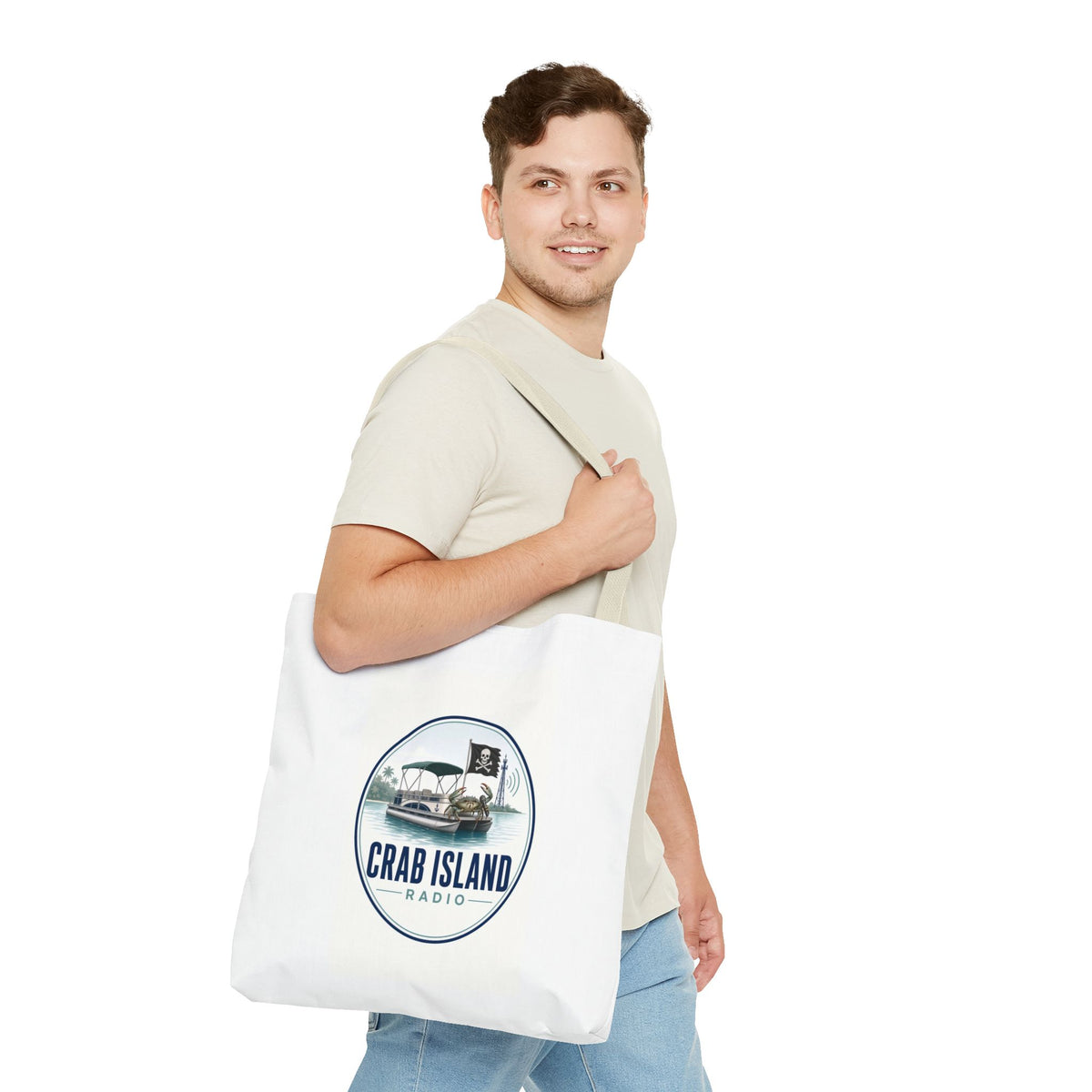 Tote Bag (AOP) – Crab Island Radio